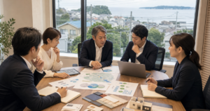 ウスイホームHDへの投資事例を題材に地域住宅サービス企業と投資家が成長計画を検討する会議