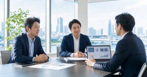 横浜・川崎のIT・SaaS業M&Aをテーマに、経営者相談とプロダクト承継を表現したアイキャッチ画像