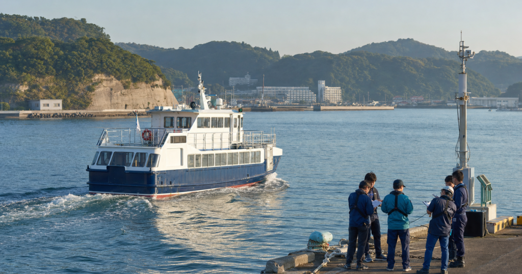 東京湾の横須賀・三浦で小型旅客船の安全点検と運航承継を行うチーム