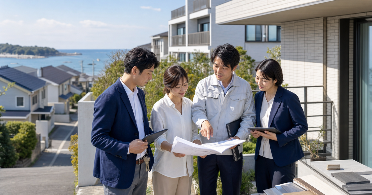 横須賀・湘南の住宅街で不動産仲介・賃貸管理・リフォームの承継計画を確認する専門家チーム